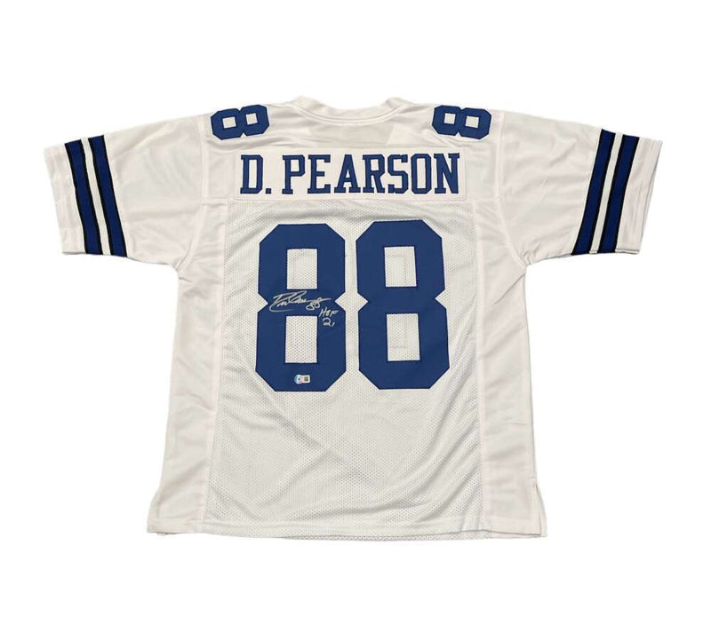 Drew Pearson Signed Dallas Cowboys Custom Jersey (HOF 21) Beckett