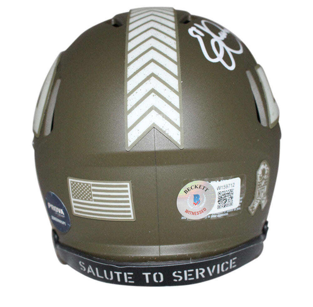 Eric Dickerson Signed Los Angeles Rams Salute to Service Mini Helmet HOF