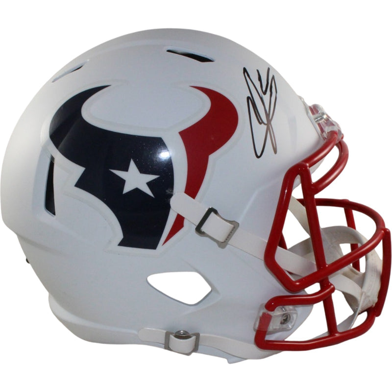 Andre Johnson Houston Texans Signed Full Size Flat White Replica Helmet
