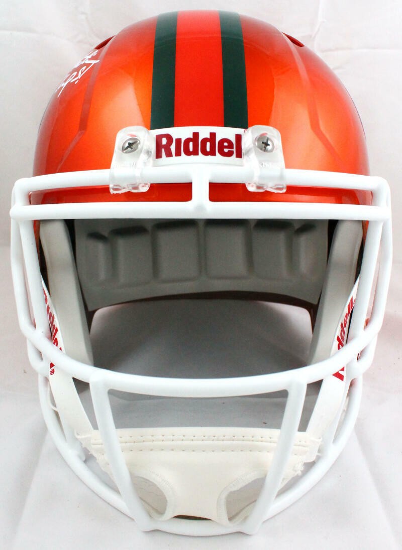 Warren Sapp Signed Miami Hurricanes Full Size Flash Speed Helmet