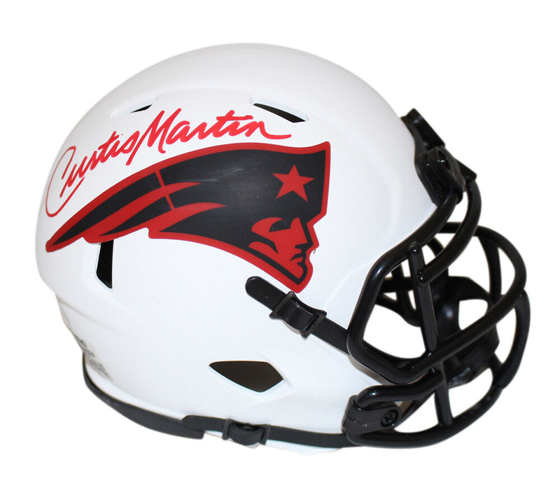 Curtis Martin New England Patriots Lunar Mini Helmet Autographed