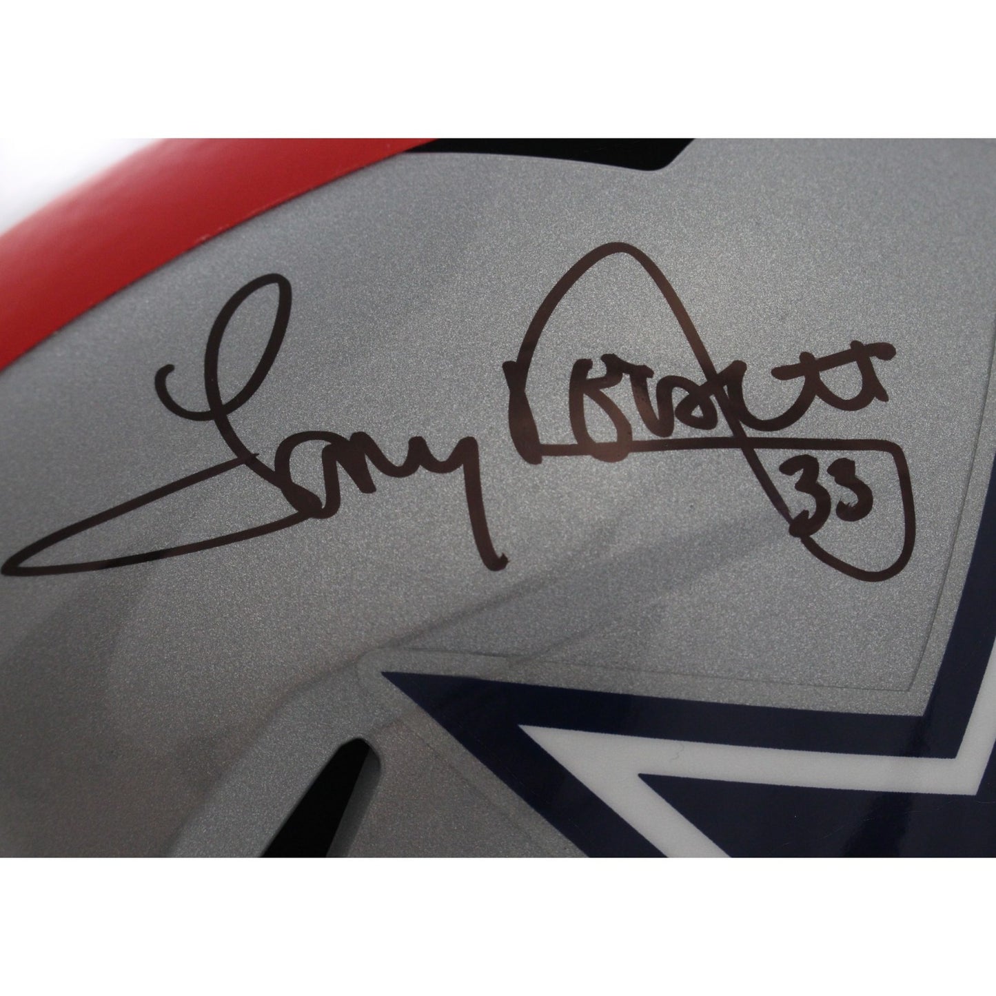 Tony Dorsett Dallas Cowboys Autographed Full Size 1976 Throwback Helmet BAS
