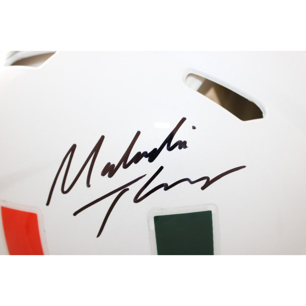 Toney Malachi Signed Miami Hurricanes Proline Helmet