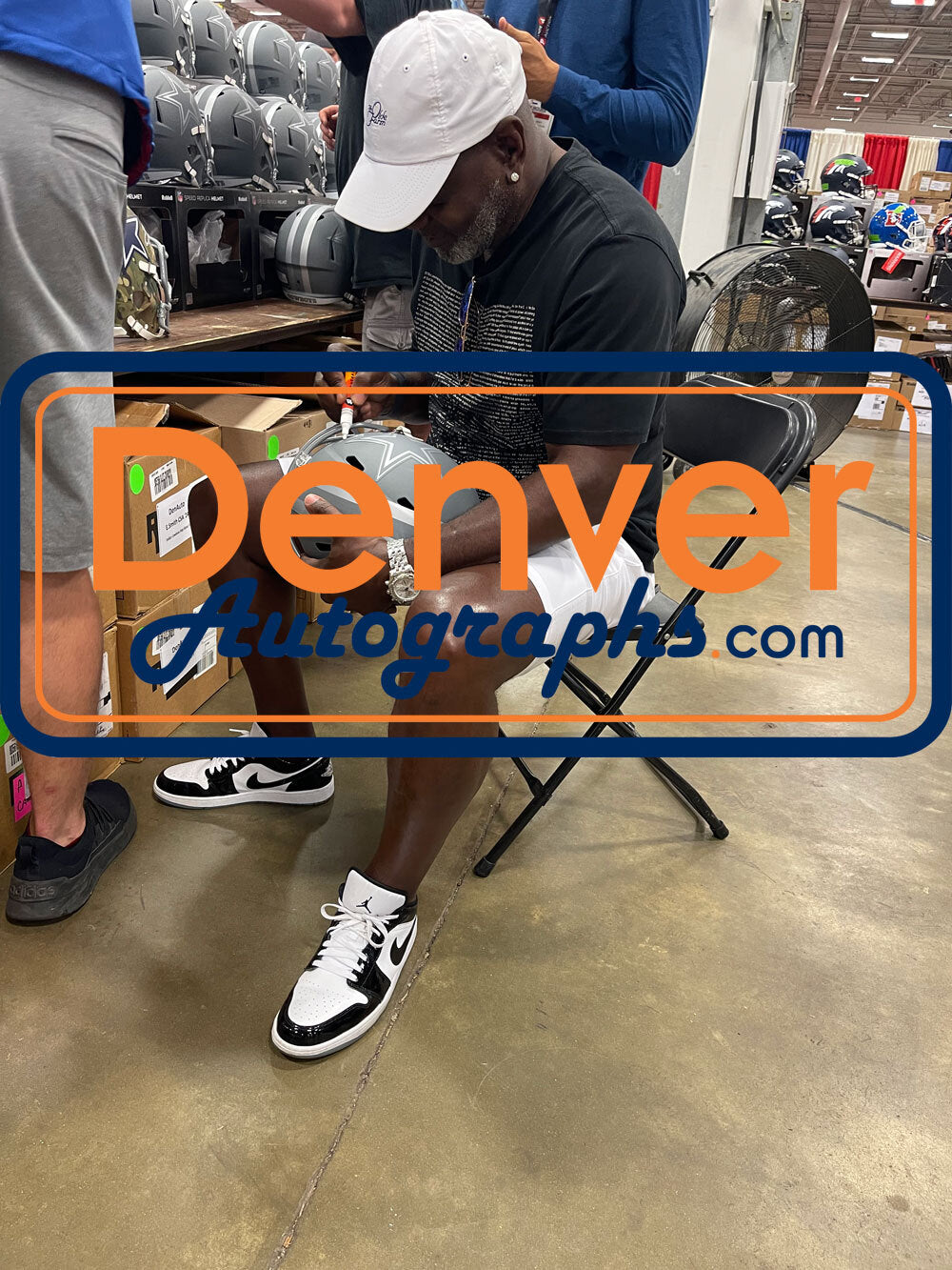 Emmitt Smith Dallas Cowboys Autographed Full Size Authentic Slate Helmet