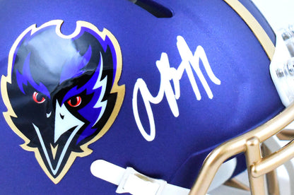 Rashod Bateman Autographed Baltimore Ravens 2024 Alternate Speed Mini Helmet