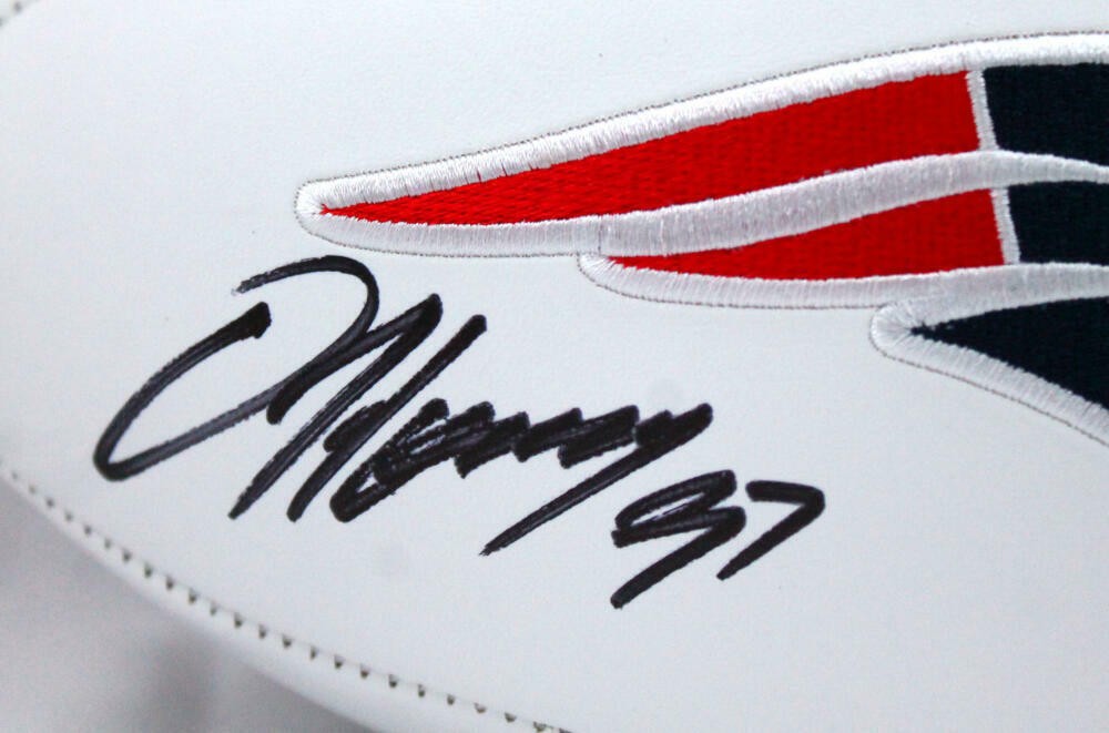 Damien Harris Autographed New England Patriots Logo Football