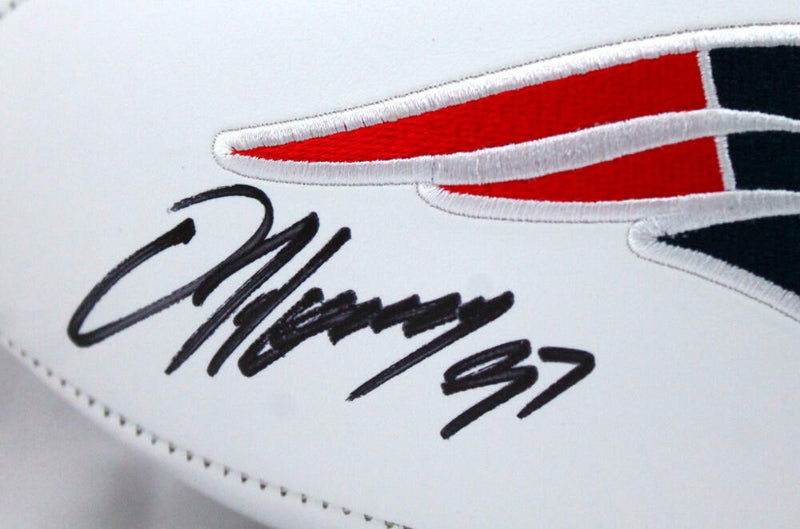 Damien Harris Autographed New England Patriots Logo Football
