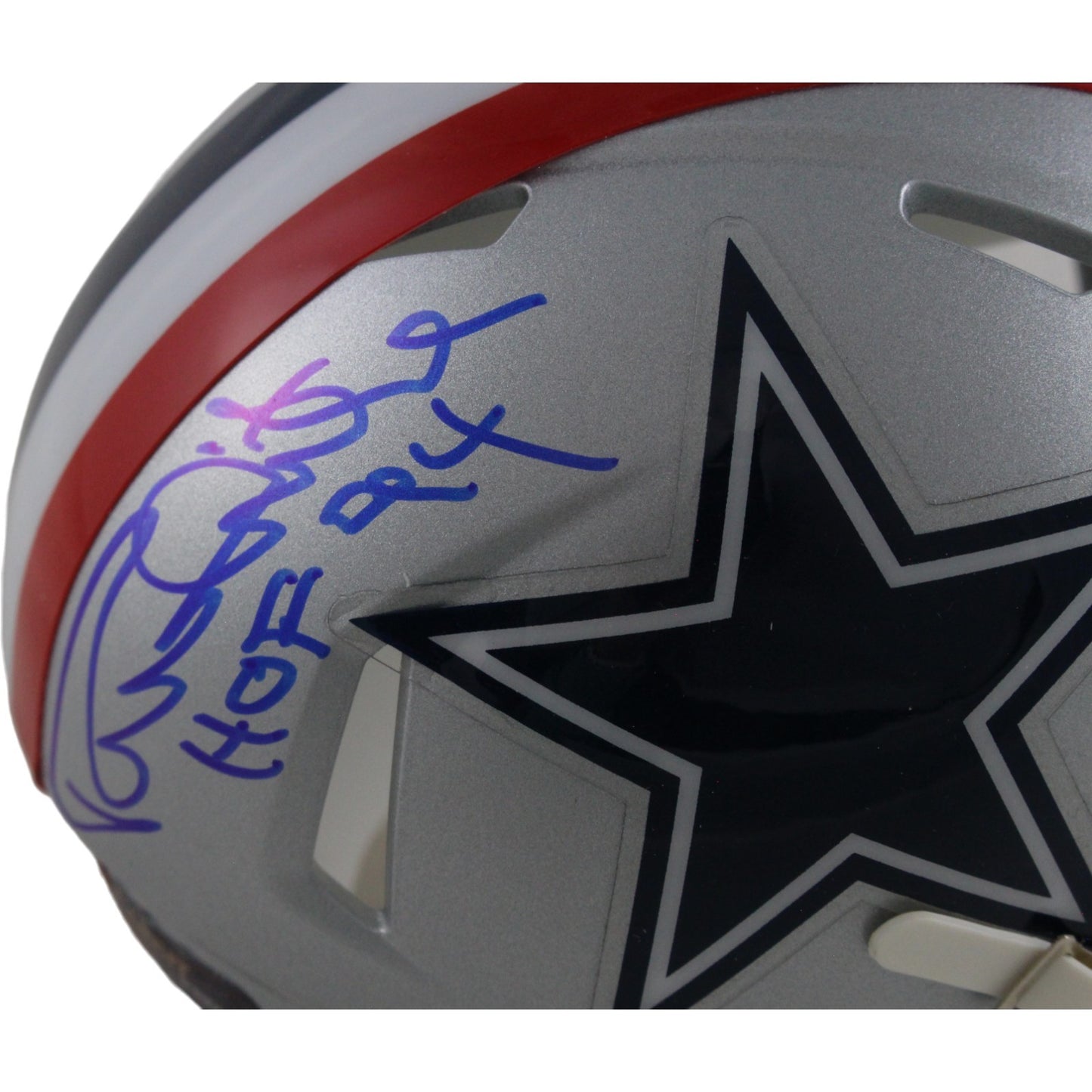 Randy White Dallas Cowboys Signed 1976 Throwback Mini Helmet (HOF)