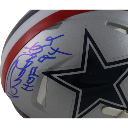 Randy White Dallas Cowboys Signed 1976 Throwback Mini Helmet (HOF)