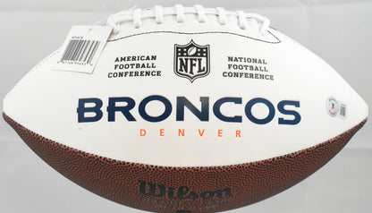 Champ Bailey Signed Denver Broncos Logo Football - Black