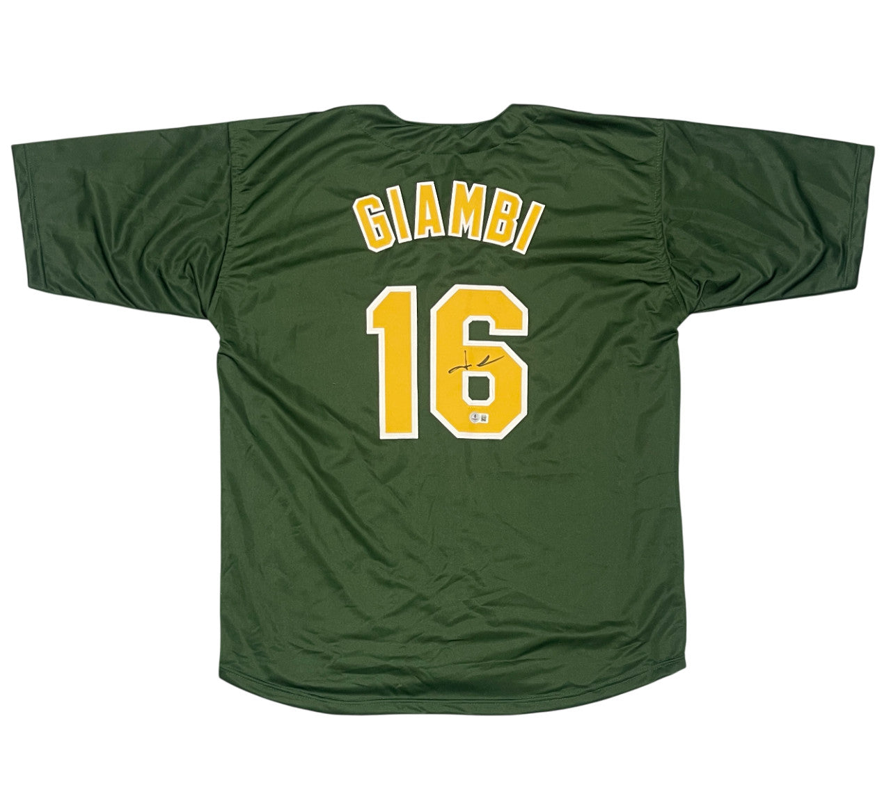 Jason Giambi Signed Oakland Athletics Custom Jersey (Beckett COA)