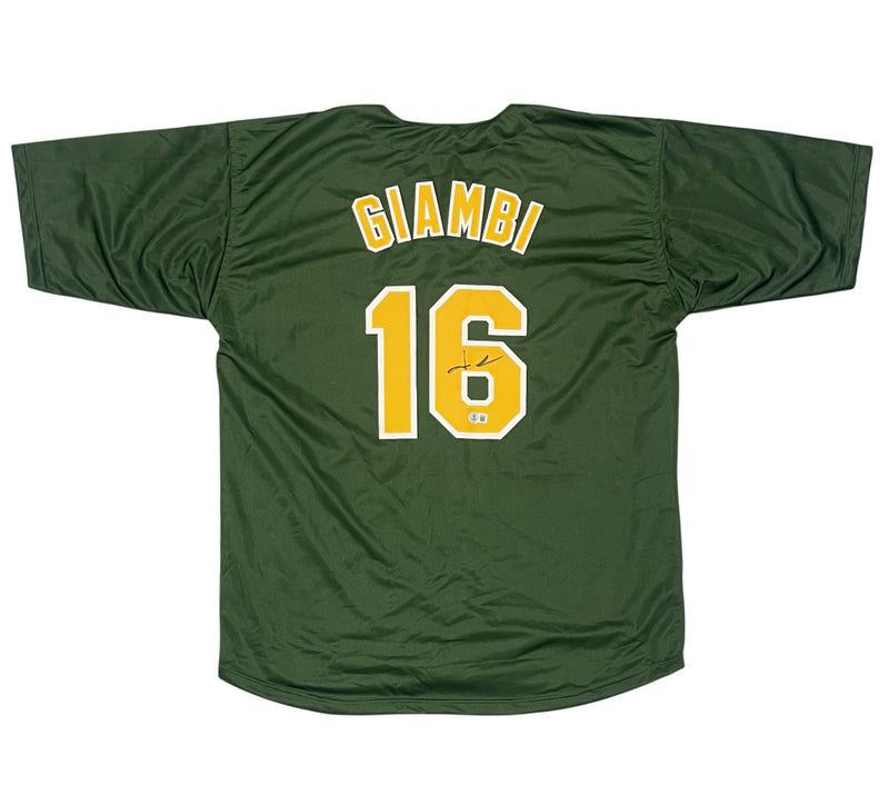 Jason Giambi Signed Oakland Athletics Custom Jersey (Beckett COA)