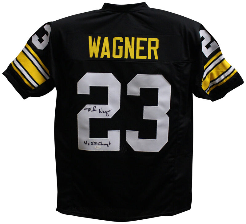 Mike Wagner Signed Pittsburgh Steelers Custom Jersey 4x SB Champs