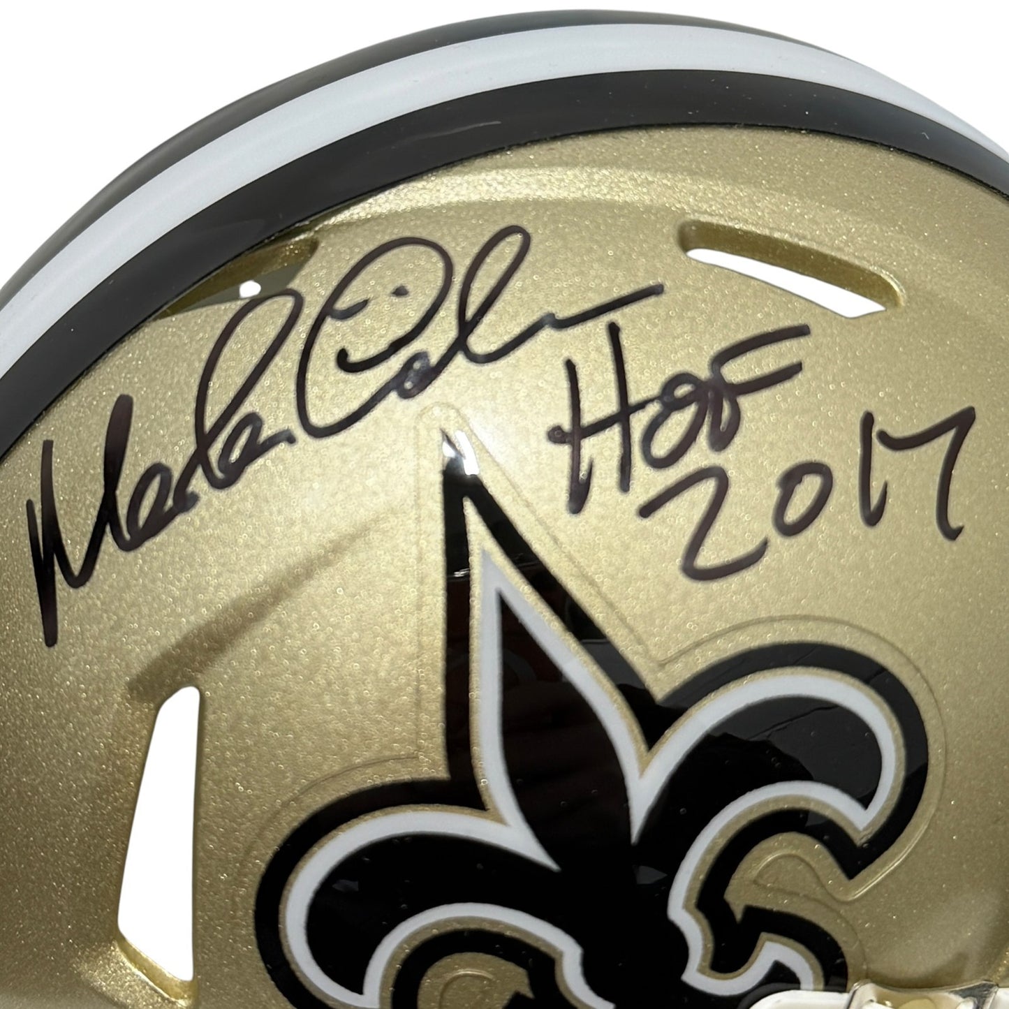 Morten Andersen Signed New Orleans Saints Speed Mini Helmet (HOF '17)