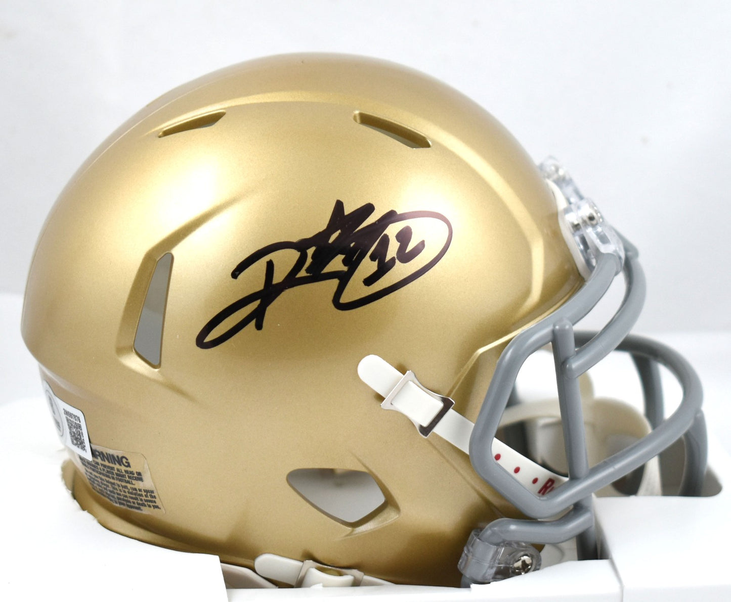 Ricky Watters Signed Notre Dame Fighting Irish Speed Mini Helmet