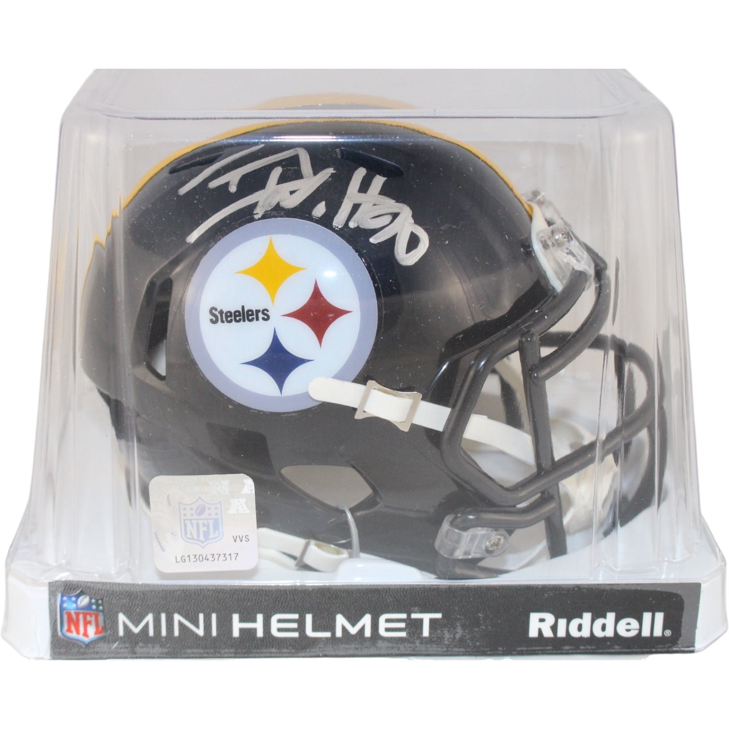 TJ Watt Pittsburgh Steelers Autographed Mini Helmet (Beckett Witnessed)