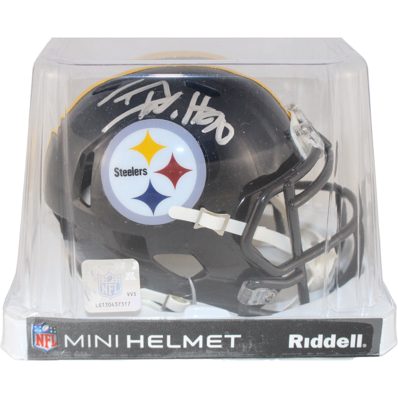 TJ Watt Pittsburgh Steelers Autographed Mini Helmet (Beckett Witnessed)