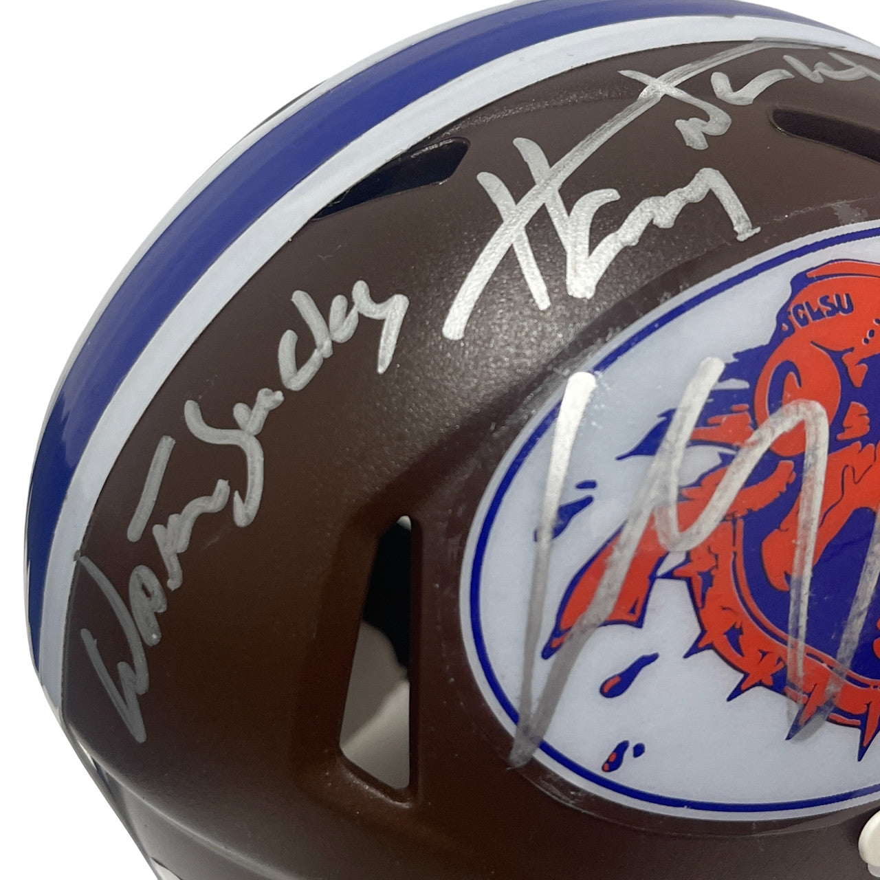 Adam Sandler & Henry Winkler Signed Waterboy Mini Helmet (JSA)