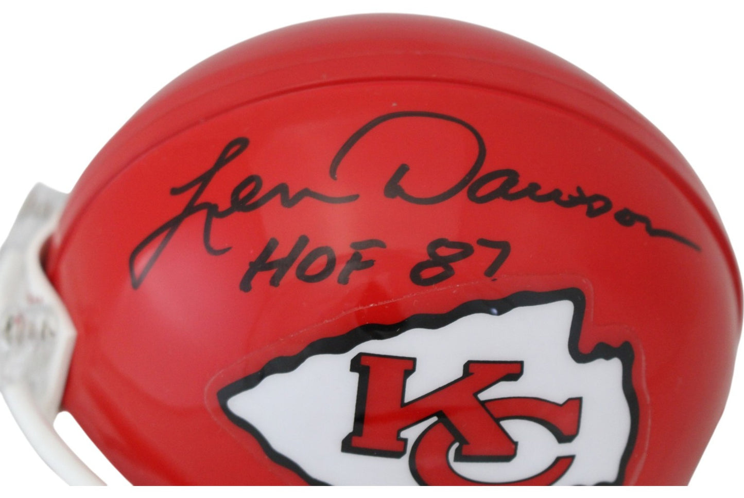 Len Dawson Signed Kansas City Chiefs VSR4 Mini Helmet (HOF 87)