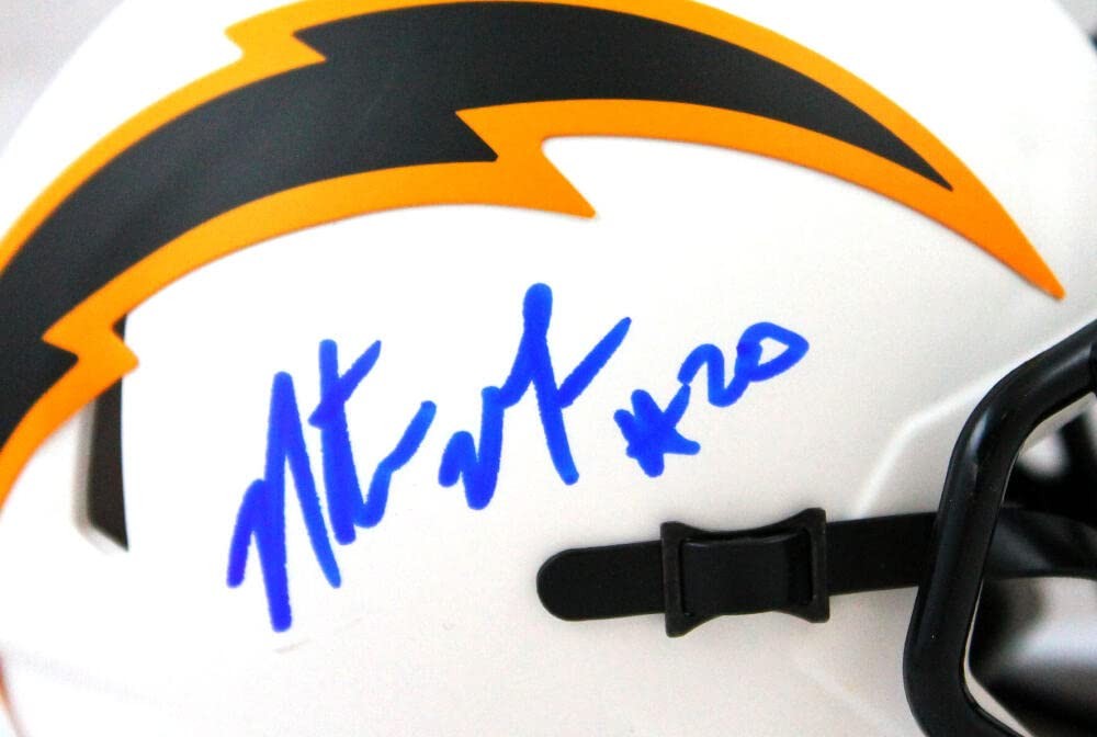 Natrone Means Signed San Diego Chargers Lunar Speed Mini Helmet