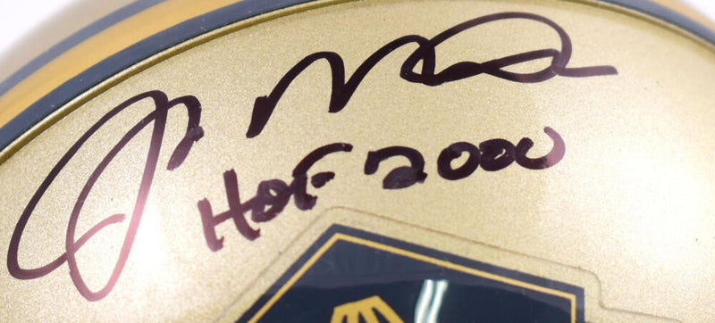 Joe Montana Signed NFL Hall of Fame Gold Edition Mini Helmet (Black)