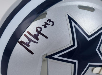 Michael Gallup Dallas Cowboys Signed Speed Mini Helmet - Black