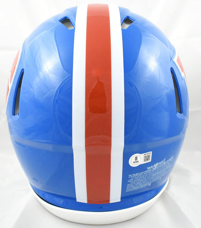 Bo Nix Signed Denver Broncos 1975-1996 Throwback Speed Authentic Helmet