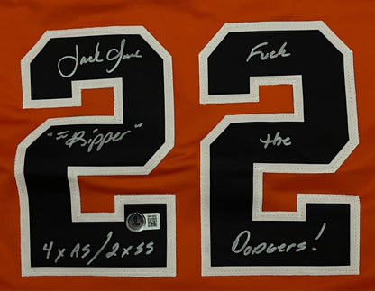 Jack Clark Signed San Francisco Giants Custom Jersey - 4 Inscriptions