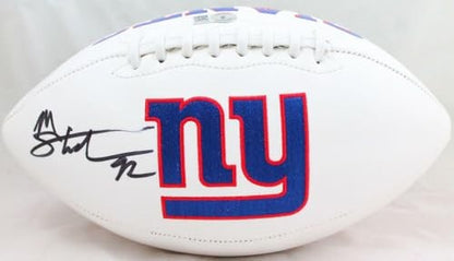 Michael Strahan Signed New York Giants Logo Football