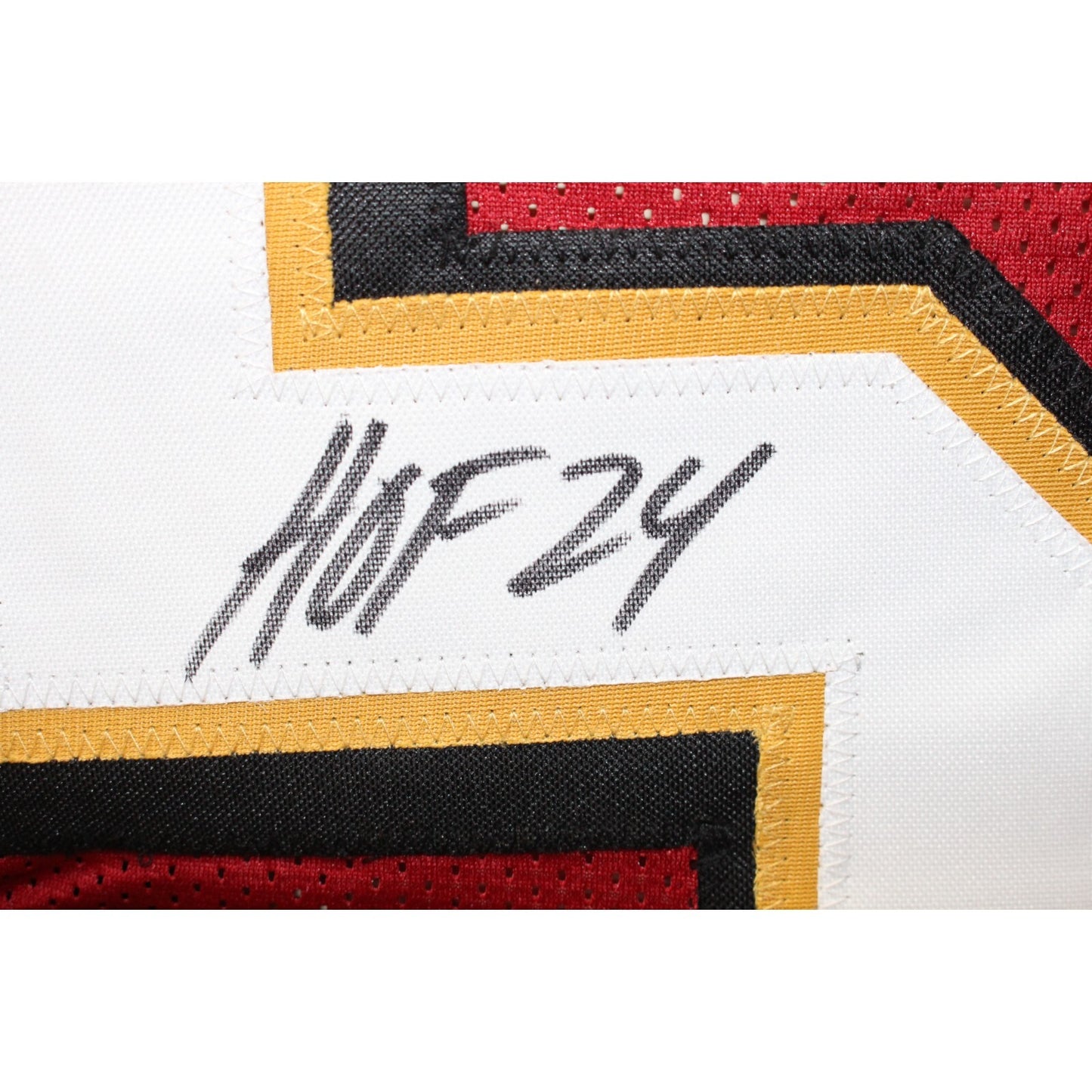 Patrick Willis Autographed Scarlet Pro Style Jersey (HOF Inscription)