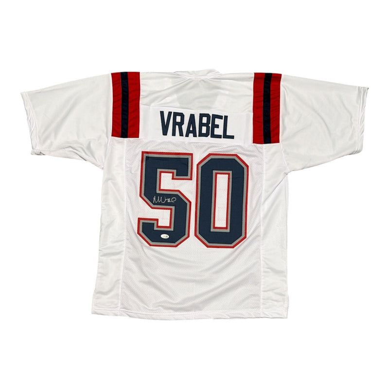 Mike Vrabel Signed New England Patriots White Custom Jersey