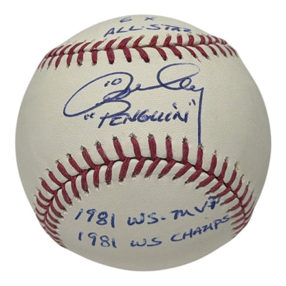 Ron Cey Signed Los Angeles Dodgers Baseball with 4 Inscriptions