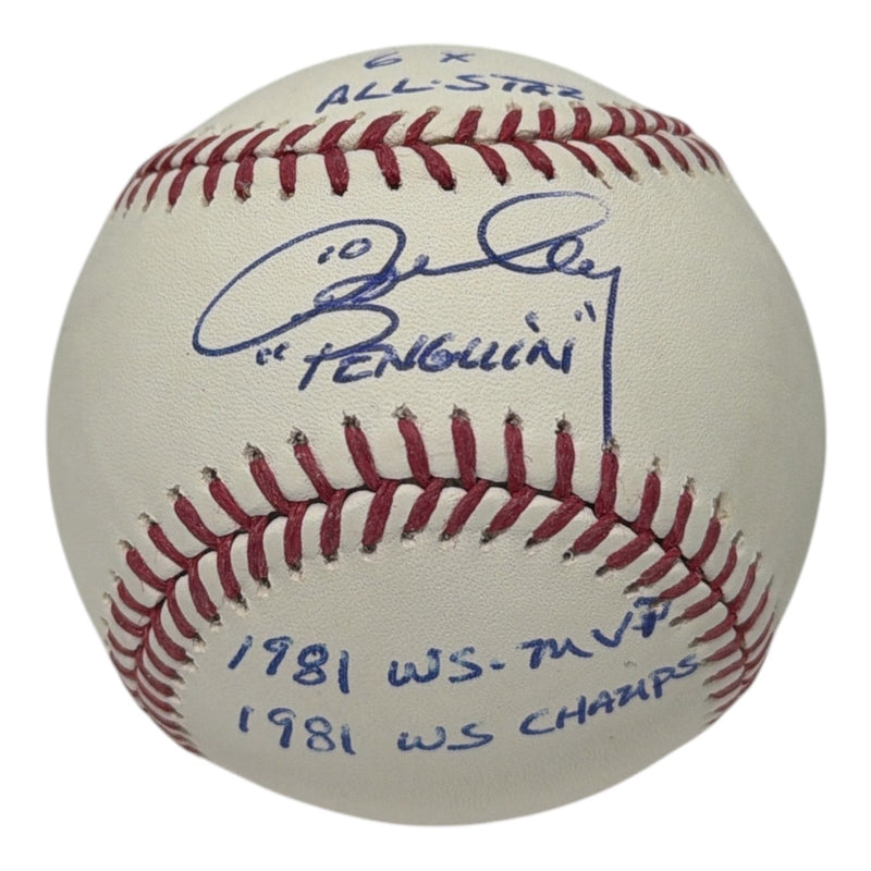Ron Cey Signed Los Angeles Dodgers Baseball with 4 Inscriptions