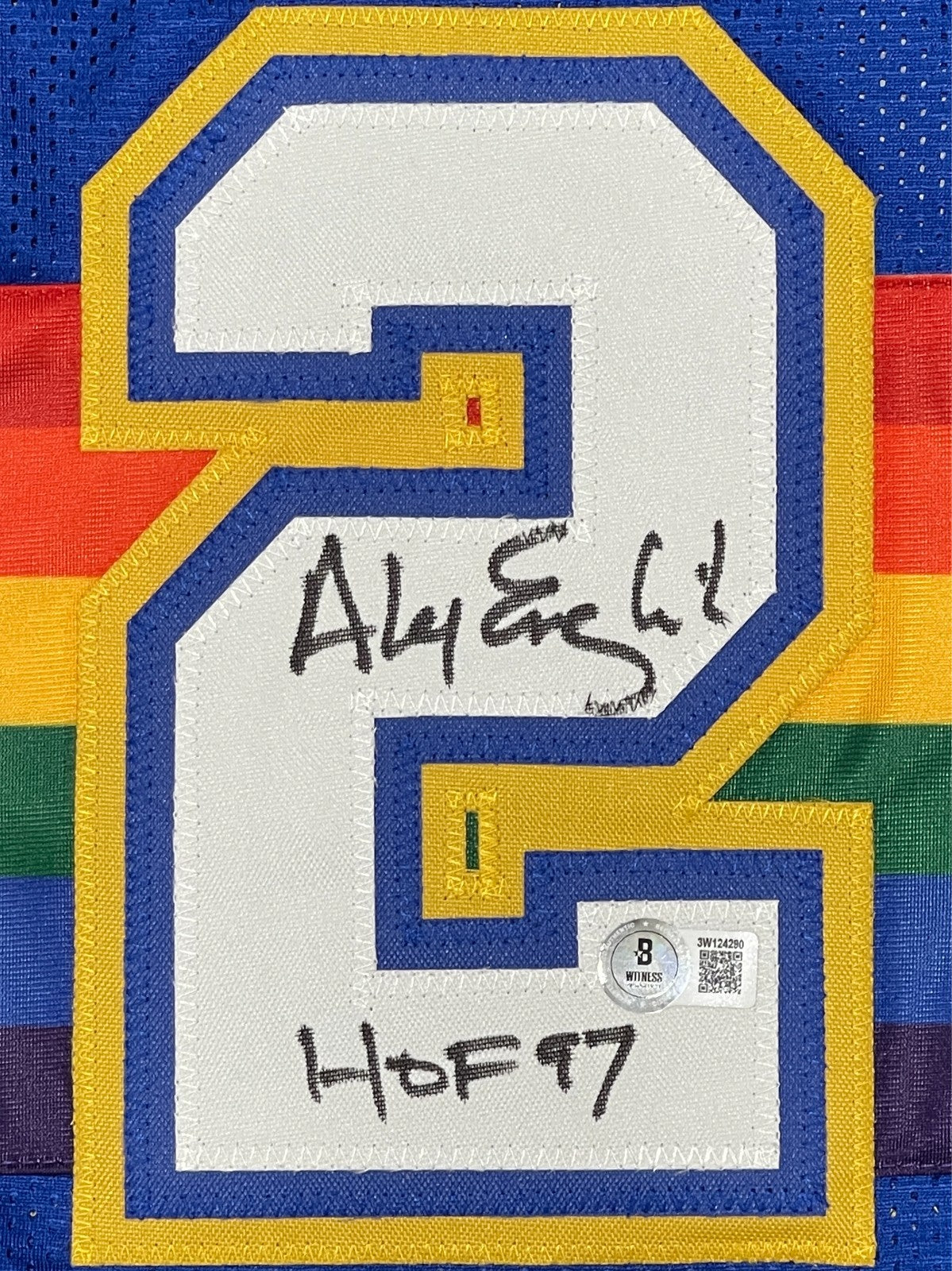 Alex English Denver Nuggets Signed Custom Jersey HOF 97 Beckett BAS