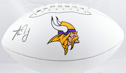 Aaron Jones Autographed Minnesota Vikings Logo Football