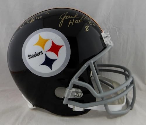 Jack Ham, Jack Lambert & Andy Russell Signed Steelers Full Size Helmet