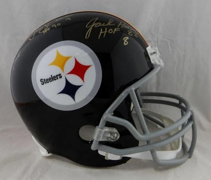 Jack Ham, Jack Lambert & Andy Russell Signed Steelers Full Size Helmet