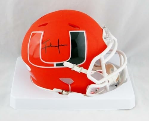 Frank Gore Signed Miami Hurricanes AMP Speed Mini Helmet
