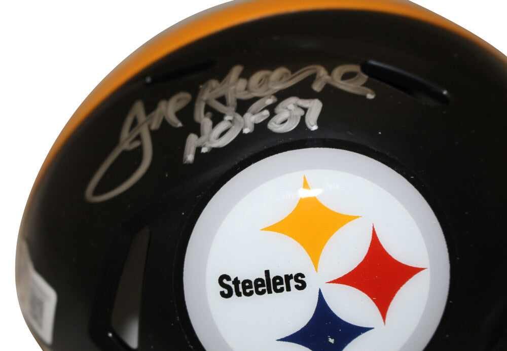 Joe Greene Signed Pittsburgh Steelers Throwback Mini Helmet