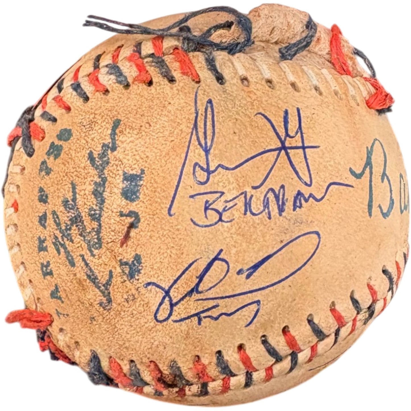 Sandlot Cast Multi-Signed Babe Ruth Ripped Custom Baseball (6 Sigs) Beckett