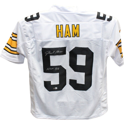 Jack Ham Signed Pittsburgh Steelers White Pro Style Football Jersey