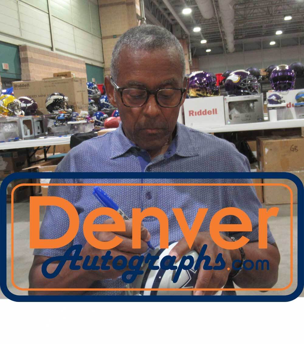Tony Dorsett Dallas Cowboys Signed Riddell Speed Mini Helmet (Beckett)