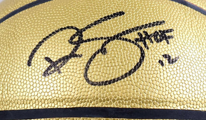 Ralph Sampson Signed Gold Wilson NBA Basketball with HOF Inscription