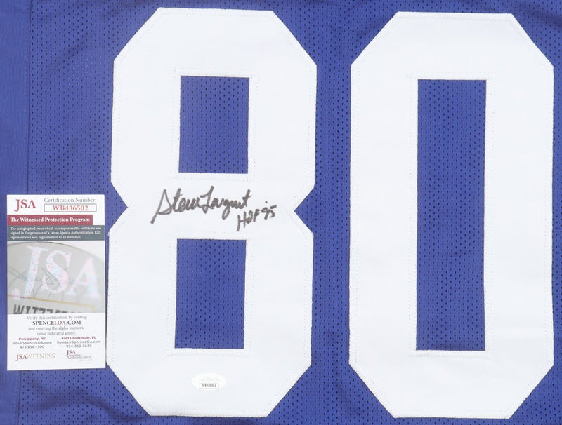 Steve Largent Signed Seattle Seahawks Custom Football Jersey (HOF 95)