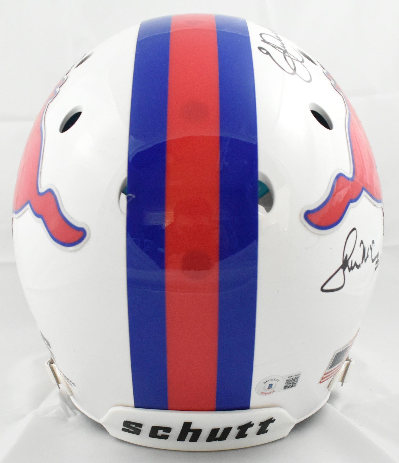 Eric Dickerson, Craig James & Lance McIlhenny Signed SMU Full Size Helmet