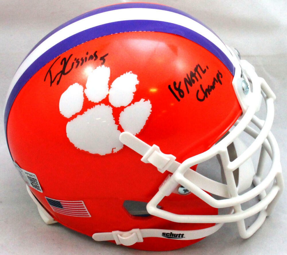 Tee Higgins Signed Clemson Tigers Mini Helmet - 2018 National Champs