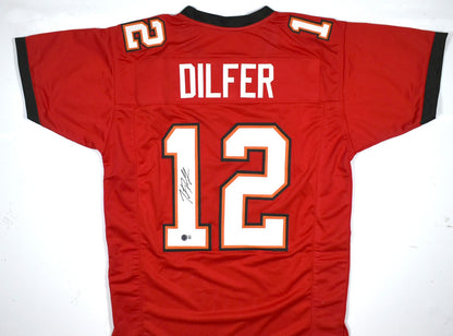 Trent Dilfer Autographed Red Custom Jersey