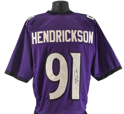 Trey Hendrickson Autographed Baltimore Ravens Custom Jersey