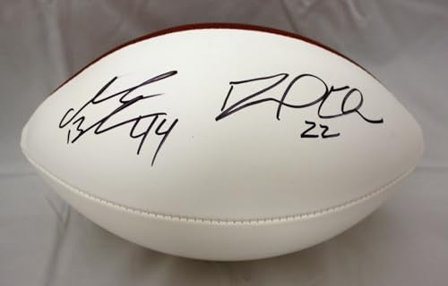David Wilson & Ahmad Bradshaw Signed New York Giants Logo Football