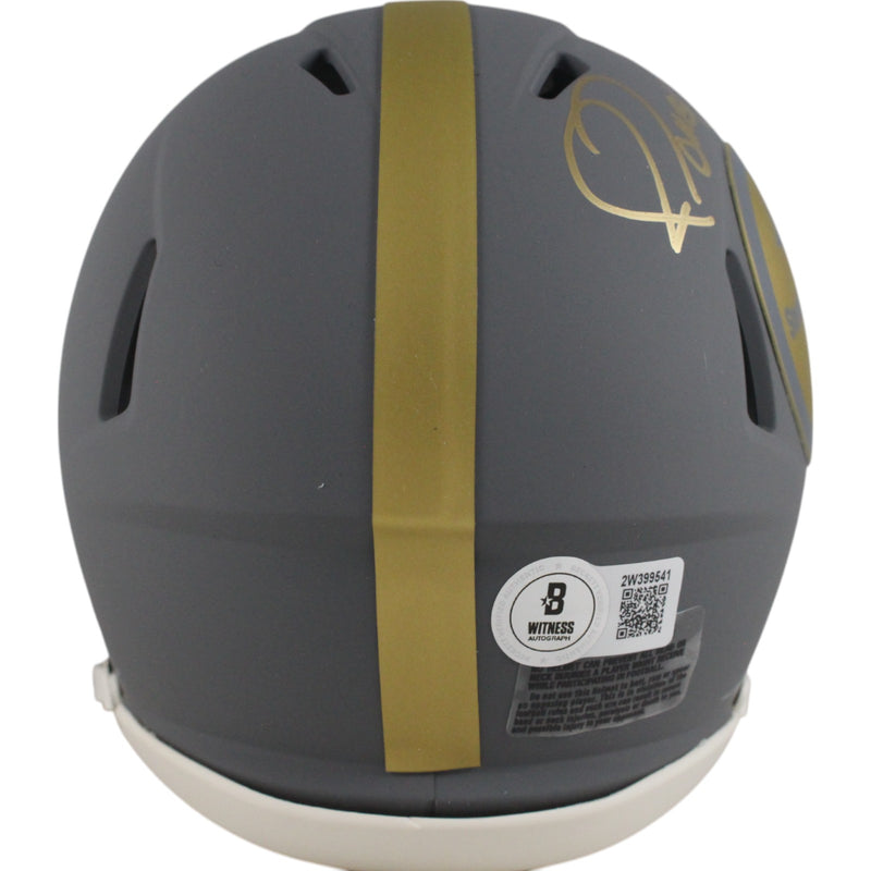 Jerome Bettis Signed Pittsburgh Steelers Slate Mini Helmet BAS